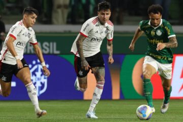 Palmeiras x Flamengo, em jogo no Allianz Parque