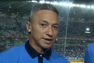 Paulo Nunes, em transmissão do Premiere