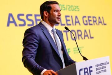 Presidente da CBF fala em fazer uma revolução no futebol feminino brasileiro (Reprodução/@rafaelribeirorio/CBF)