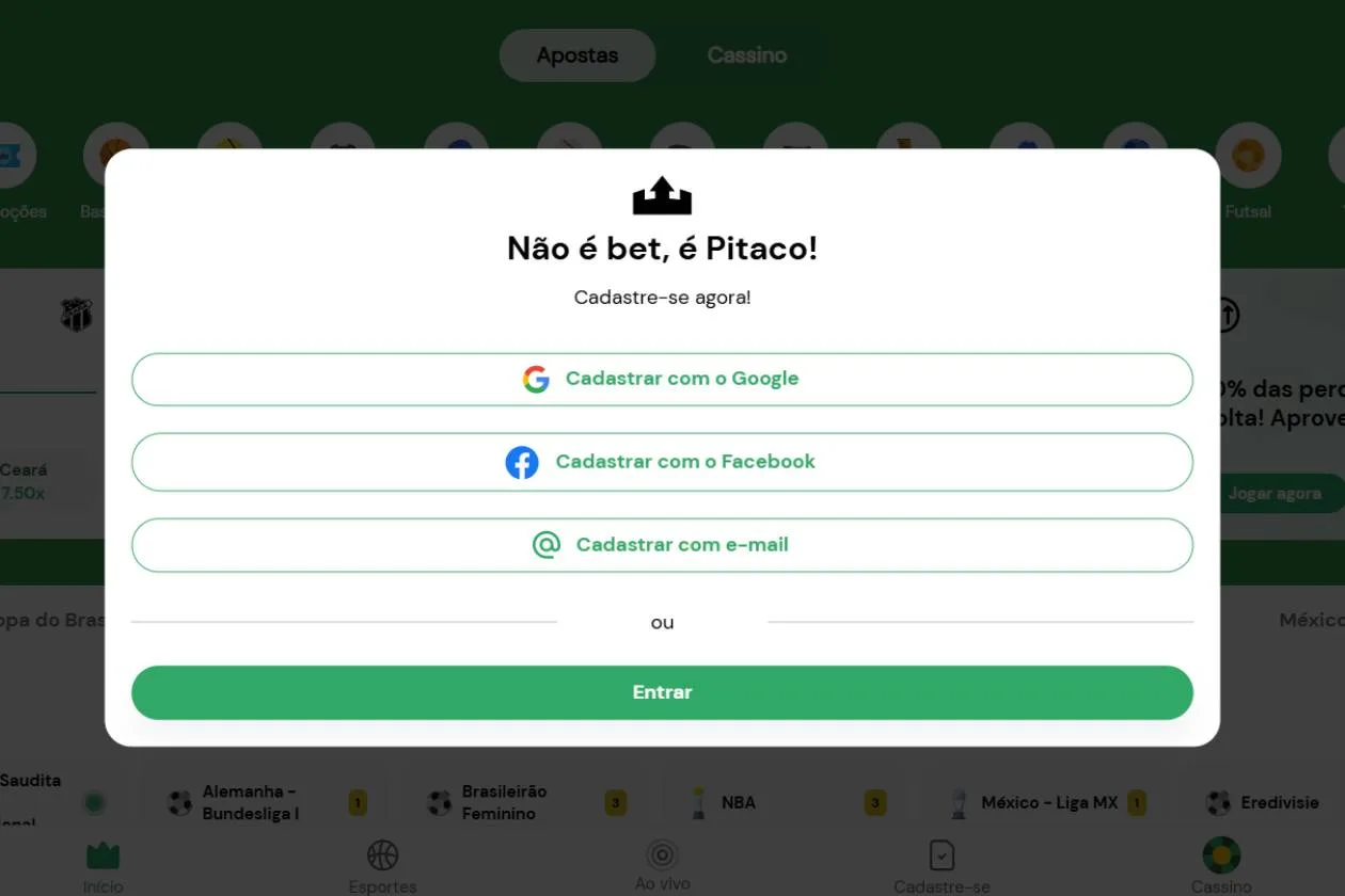 rei do pitaco cadastro