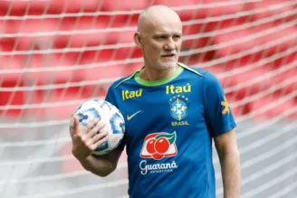 Taffarel, em treino da seleção brasileira