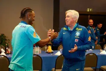 Ancelotti e Vinicius Júnior na seleção brasileira