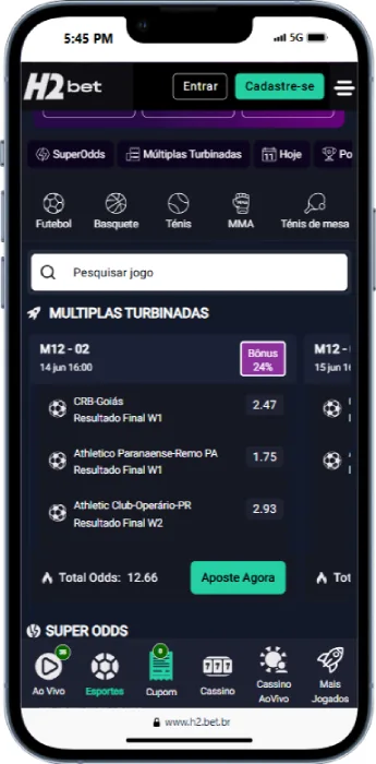 Como apostar no H2Bet app H2Bet app