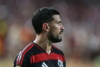 Arrascaeta, em jogo do Flamengo no Mundial