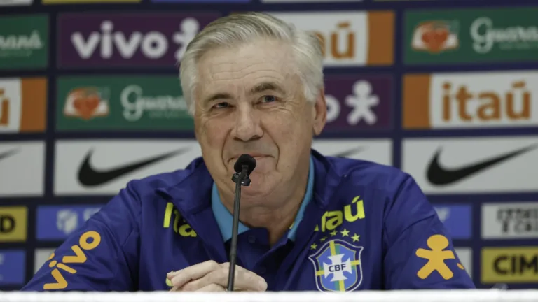 Ancelotti se encanta com Estevão e vê Casemiro como ‘segurança’ da seleção brasileira