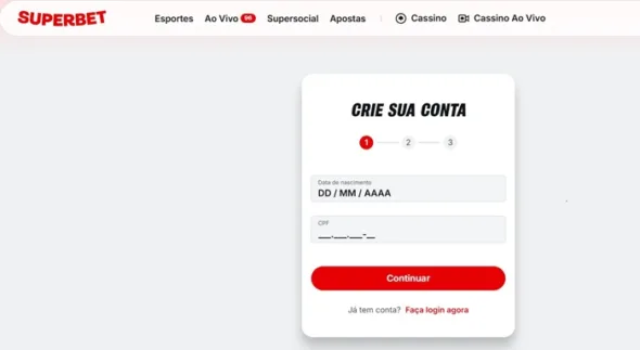 Como Facer Cadastro Na Superbet Superbet Criar Conta