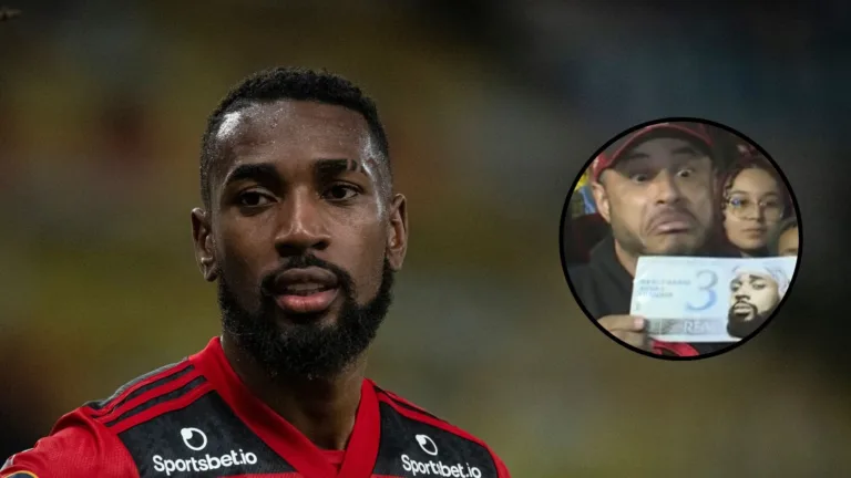 Torcedores do Flamengo levam nota de 3 reais com rosto de Gerson para ‘Aerofla’: “Tchau e nunca volte”