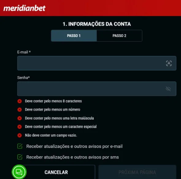 Cadastro Meridianbet Como criar um registro na Meridianbet