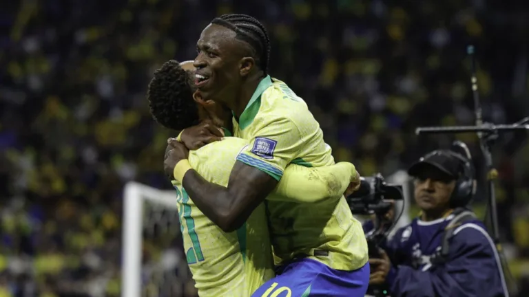Vinícius Júnior marca, Brasil vence o Paraguai e garante vaga na Copa do Mundo de 2026
