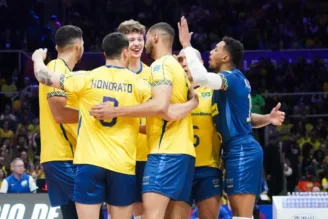 Jogadores da seleção masculina de vôlei