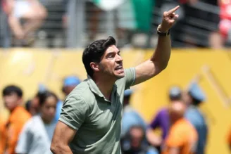 Abel Ferreira, em jogo do Palmeiras no Mundial