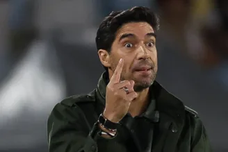Abel Ferreira, em Fluminense x Palmeiras