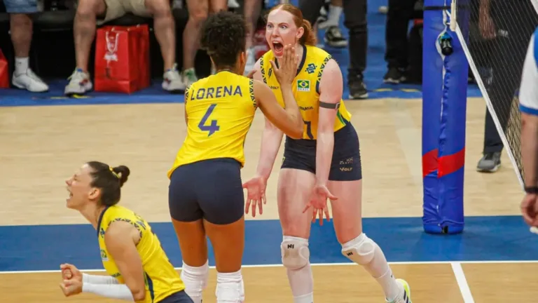 Brasil faz jogo consistente, vence a Alemanha por 3 a 0 e avança à semifinal da VNL