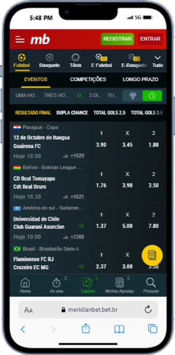 Usabilidade Meridianbet App Usabilidade e praticidade da versão mobile