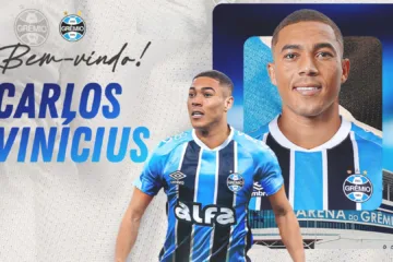 Grêmio anuncia Carlos Vinícius e torcedor faz projeção otimista: “Vai meter 12 gols até o fim do ano”