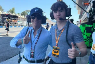 Emerson Fittipaldi e seu filho Emmo