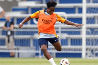 Endrick em treino do Real Madrid