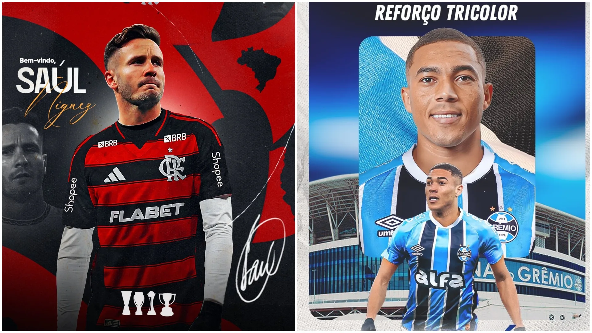 Últimas negociações do Brasileirão têm saída de Arias do Fluminense, Saúl Ñíguez no Flamengo e Carlos Vinícius no Grêmio