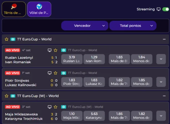 Apostas Tempo Real Transmissão ao vivo