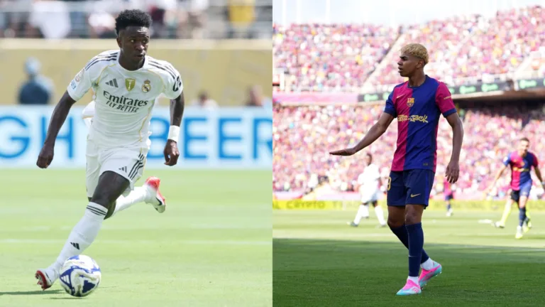 Torcedores comparam números de Vini Jr e Lamine Yamal e zombam: “É muito fácil ser jogador do Barcelona”