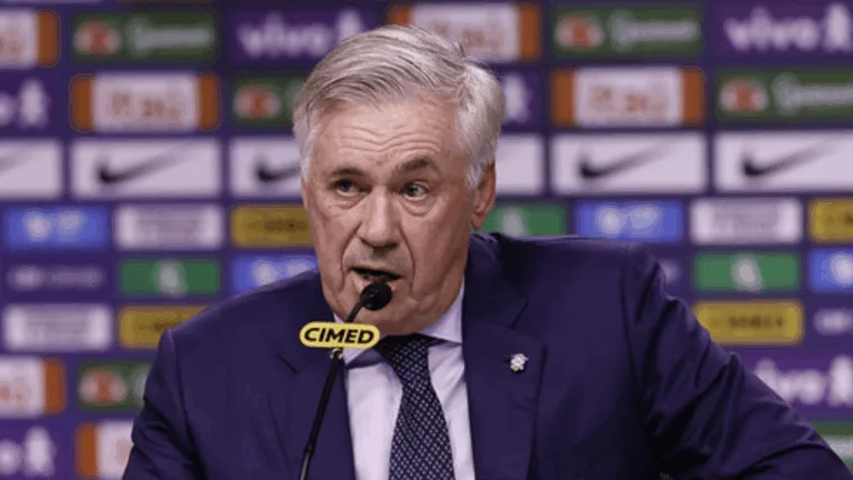 Galvão Bueno “cobra” Ancelotti após hat-trick de Pedro em Flamengo x Vitória: “Não tinha um jeitinho?”