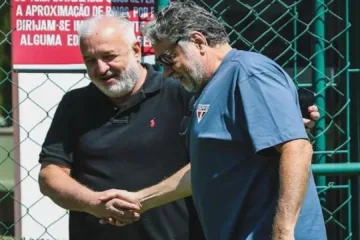 Carlos Belmonte, diretor de futebol e Julio Casares, presidente do São Paulo