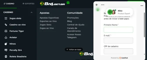 Br4Bet Chat Ao Vivo
