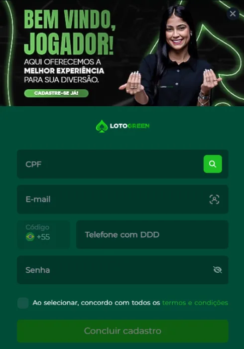 Registro Lotogreen Como se cadastrar na Lotogreen