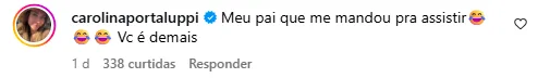 Comentário Carol Portaluppi