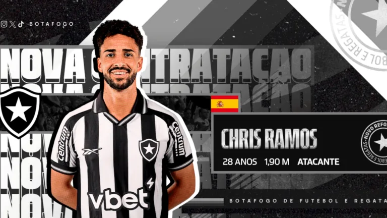 Botafogo anuncia contratação de Chris Ramos e torcedores cobram estreia imediata: “Pega a vaga do Cabral”