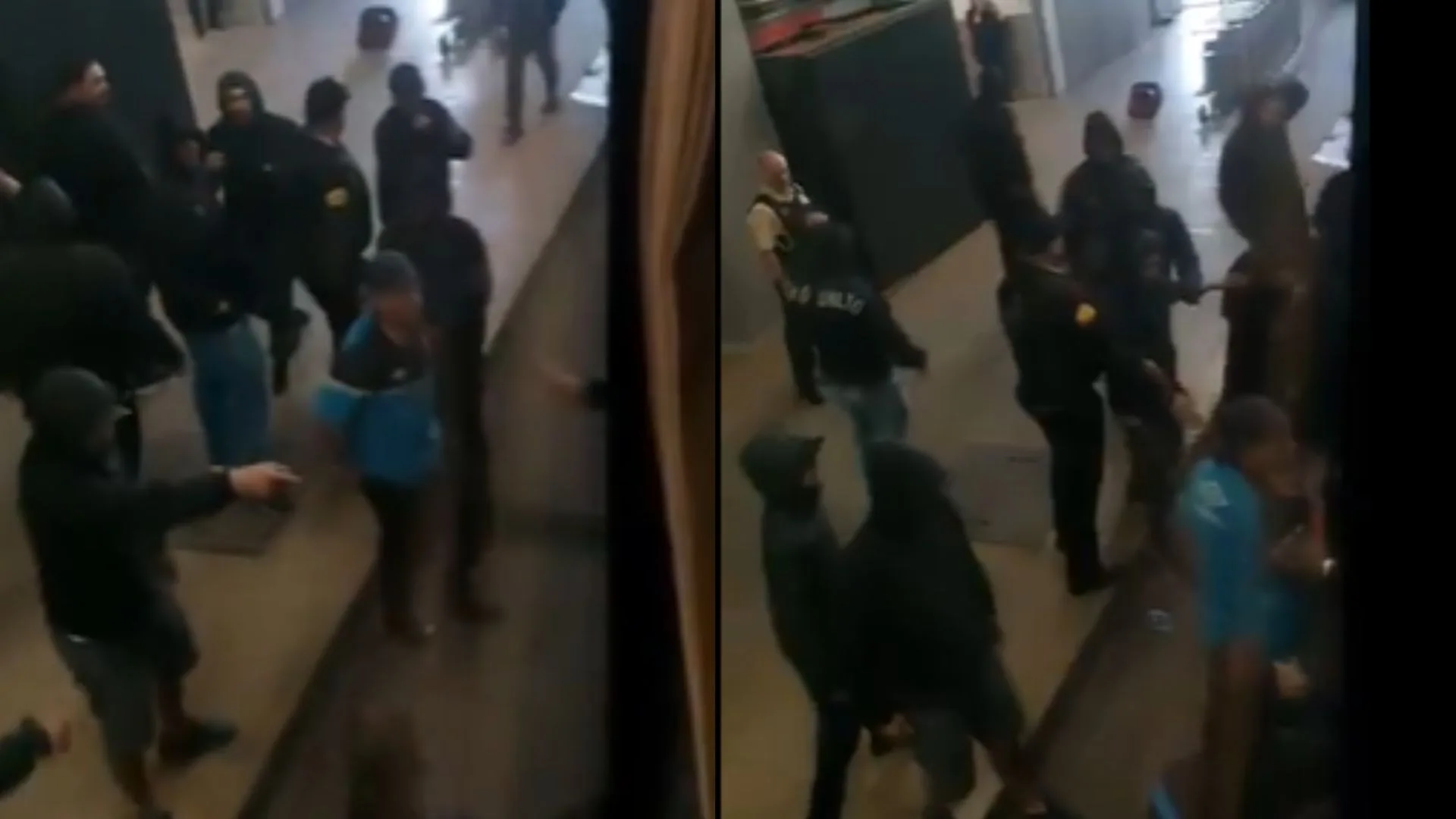 Delegação do Grêmio é alvo de torcedores em área restrita do aeroporto antes de embarque para Belo Horizonte