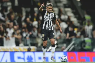 Gustavo Scarpa na partida da Copa do Brasil, contra o Flamengo