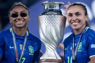 Marta manda mensagem emocinante para Kerolin (Reprodução/Staff Images/Conmebol)