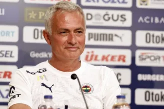 José Mourinho, em coletiva de imprensa