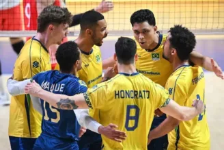 Jogadores da seleção brasileira de vôlei masculino