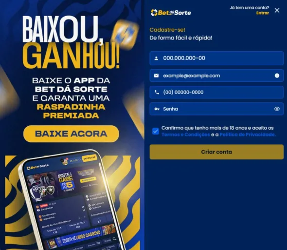 bet da sorte registro