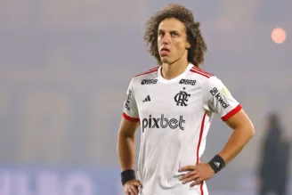 David Luiz, em jogo da Libertadores pelo Flamengo