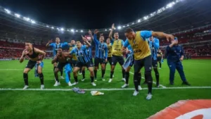 Um minuto de silêncio e “o resto é conversa”: Grêmio faz várias provocações ao Internacional após a vitória no Gre-Nal