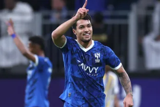 Marcos Leonardo em jogo pelo Al-Hilal