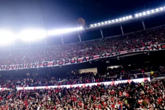 Torcedores do River Plate em jogo da Libertadores