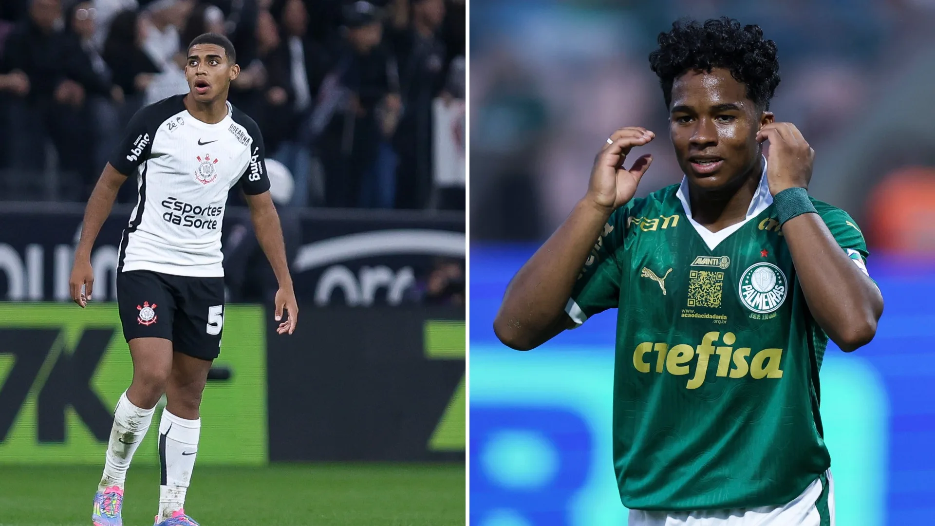 Torcedores do Corinthians comparam Gui Negão com Endrick, e palmeirenses respondem: “Algo para eles se orgulharem”