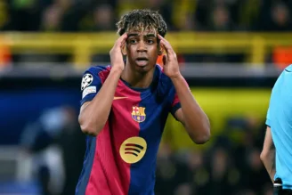 Lamine Yamal em jogo do Barcelona
