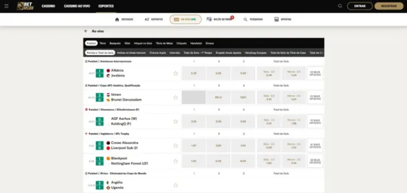 BetMGM apostas ao vivo