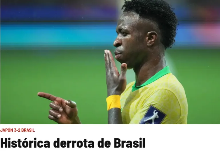 Imprensa internacional chama de desastre a derrota do Brasil para o Japão Imprensa internacional chama de desastre a derrota do Brasil para o Japão