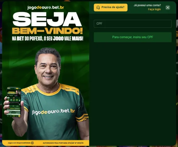 Jogo de Ouro Cadastro