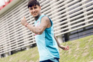 Erick Pulgar no treino do Flamengo