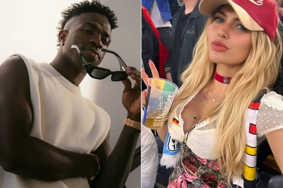 Suposto affair de Vini Jr. assiste jogo do Real Madrid e provoca: ‘Nem tudo se compartilha’