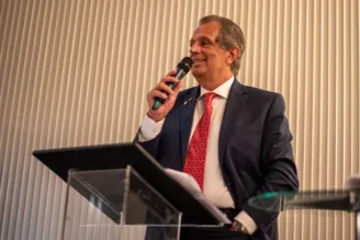 Presidente do Flamengo, Luiz Eduardo Baptista, o Bap