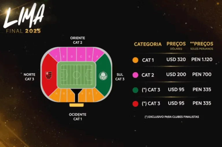 Ingressos para a final da Libertadores: venda começa hoje, pela internet