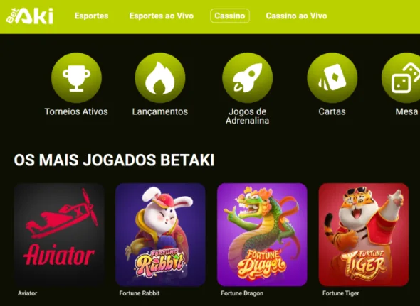 Cassino Betaki Jogos de cassino na BetAki